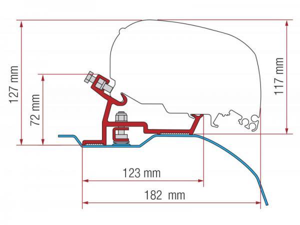 Komplettset Markise F80s Fiat Ducato, Jumper, Boxer ab 2006 H2 Fahrzeuglänge 5.998 #98655Z101